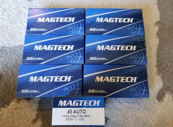 500 Rounds 45 ACP .45 ACP FMJ 45 ACP 45 auto 45 ACP MAGTECH - Image 2