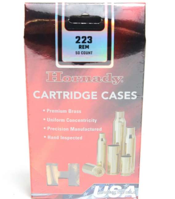 Hornady 223 Remington Unprimed Brass (50 cases)