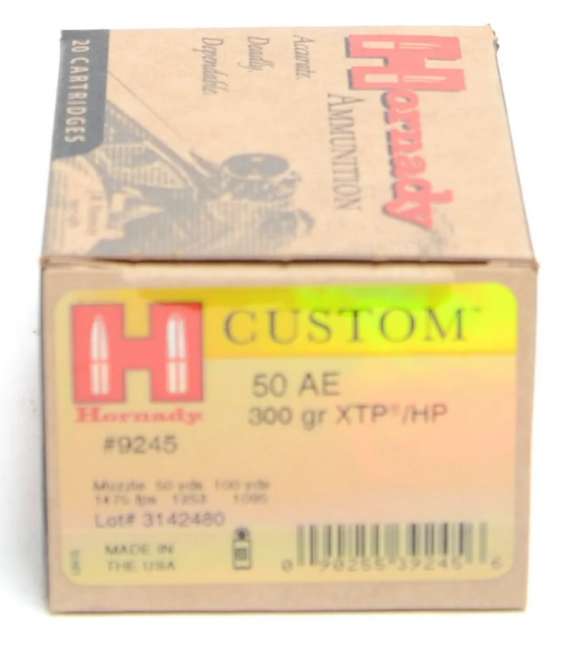 Hornady 50 AE 300 Grain XTP (eXtreme Terminal Performance) Ammunition (20 Rounds)