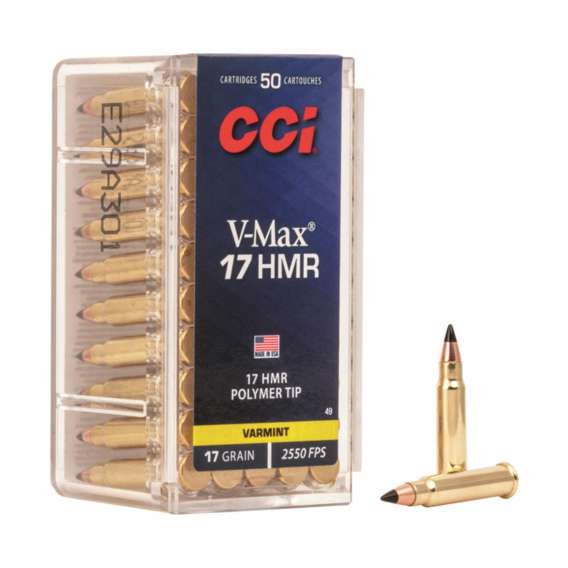 CCI V-Max, .17 HMR, Poly-Tip, 17 Grain, 50 Rounds