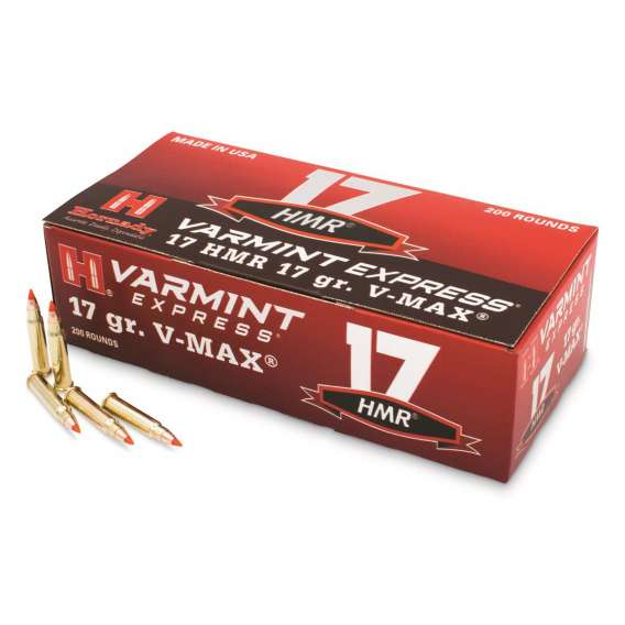Hornady Varmint Express, .17 HMR, V-MAX, 17 Grain, 200 Rounds