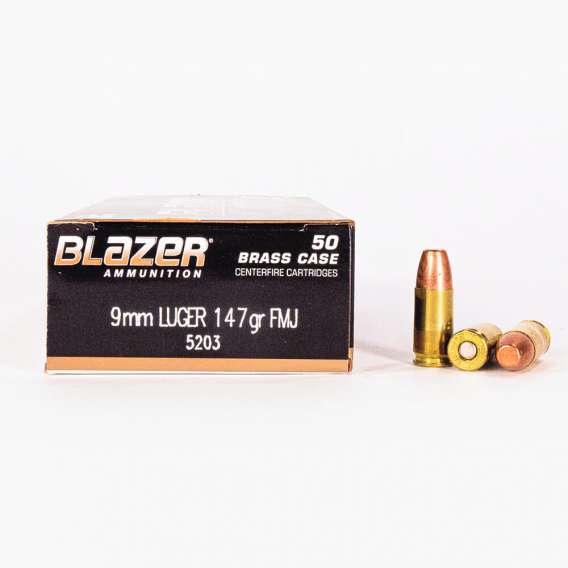 9mm – 147 gr FMJ – Blazer Brass (5203) – 1000 Rounds