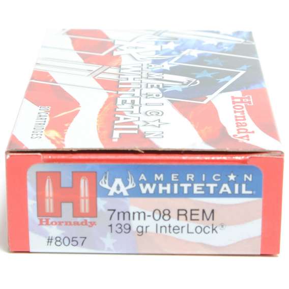 Hornady 7mm-08 Rem 139 Grain Interlock American Whitetail Ammunition (20 Rounds)