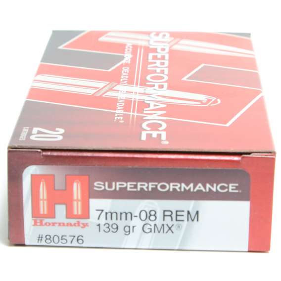 Hornady 7mm-08 Rem 139 Grain GMX Superformance Ammunition (20 Rounds)