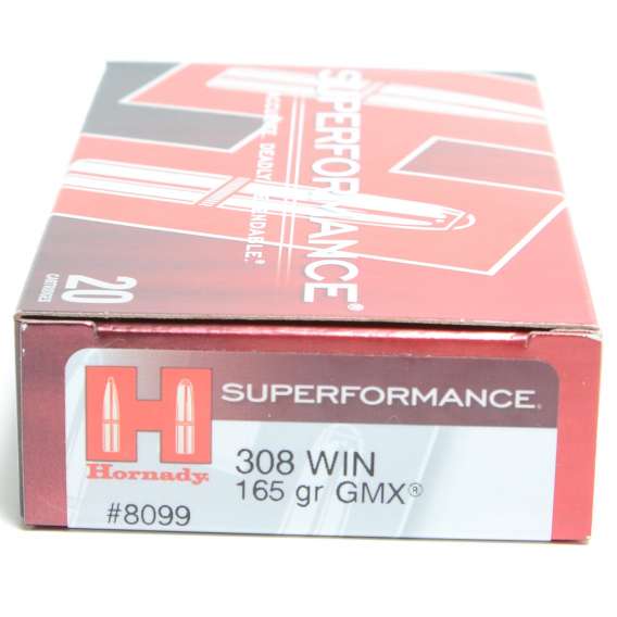Hornady 308 Win 165 Grain GMX Superformance Ammunition (20 Rounds)