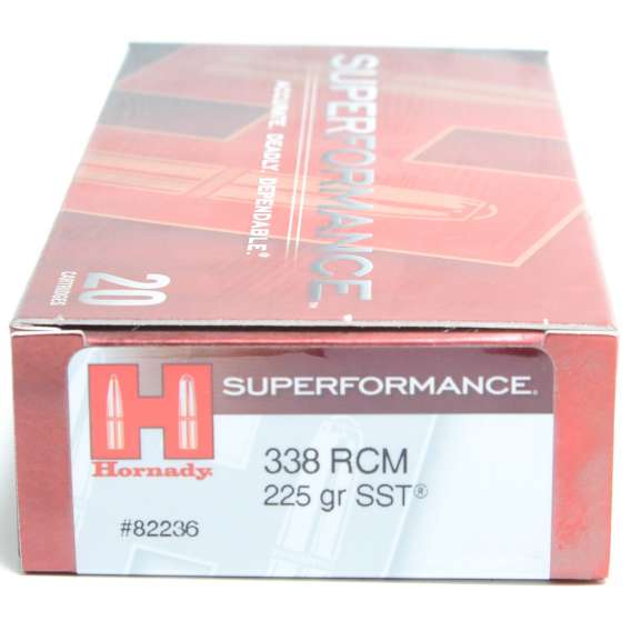 Hornady 338 RCM 225 Grain SST (Super Shock Tip) Superformance Ammunition (20 Rounds)