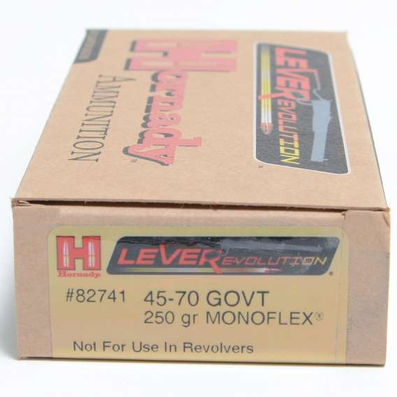 Hornady 45-70 250 Grain GMX (MonoFlex) LEVERevolution Ammunition (20 Rounds)