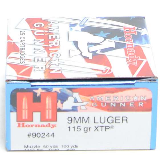 Hornady 9mm Luger 115 Grain (eXtreme Terminal Performance) American Gunner Ammunition