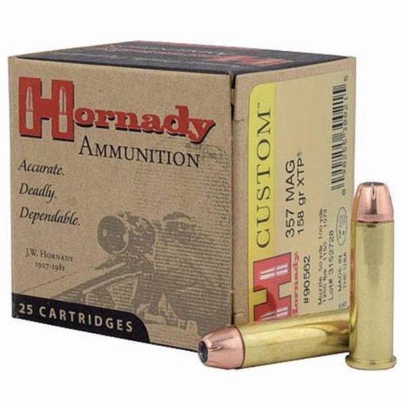 Hornady 357 Mag 158 Grain XTP (eXtreme Terminal Performance) Ammunition (25 Rounds)