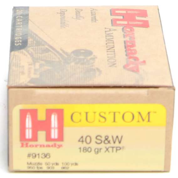 Hornady 40 S&W 180 Grain (eXtreme Terminal Performance) American Gunner Ammunition