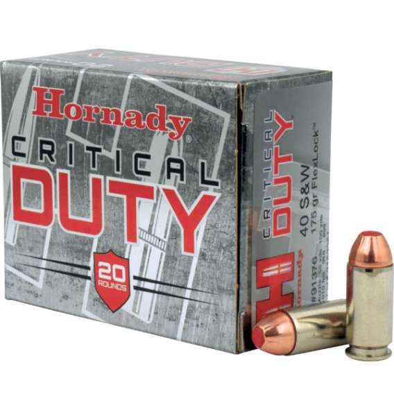 Hornady 40 S&W 175 Grain FTX (FlexLock) Critical Duty Ammunition (20 Rounds)