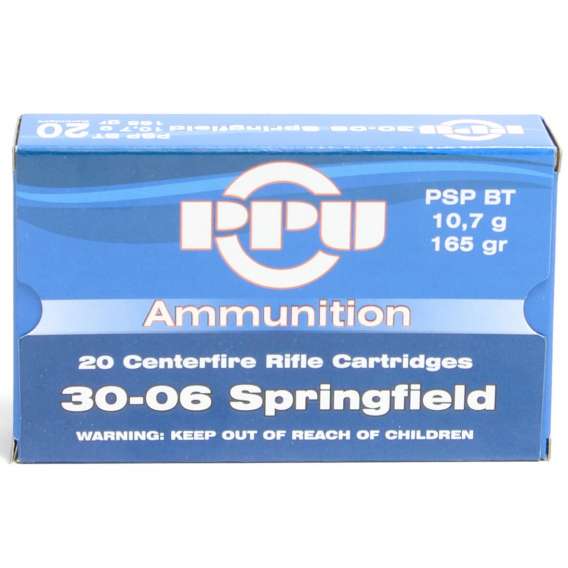 Prvi 30-06 165 Grain Pointed Soft Point Boat Tail Ammunition (20 Rounds)