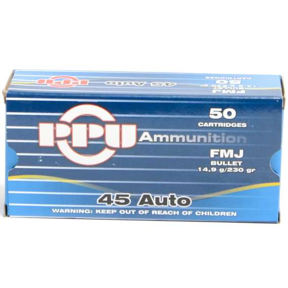 Prvi 45 ACP 230 Grain Total Metal Jacket Ammunition (50 Rounds)