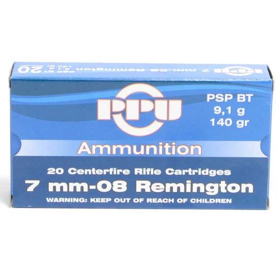 Prvi 7mm-08 Rem 140 Grain Pointed Soft Point Boat Tail Ammunition (20 Rounds)