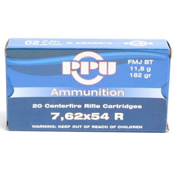 Prvi 7.62X54R 182 Grain Full Metal Jacket Boat Tail Ammunition (20 Rounds)