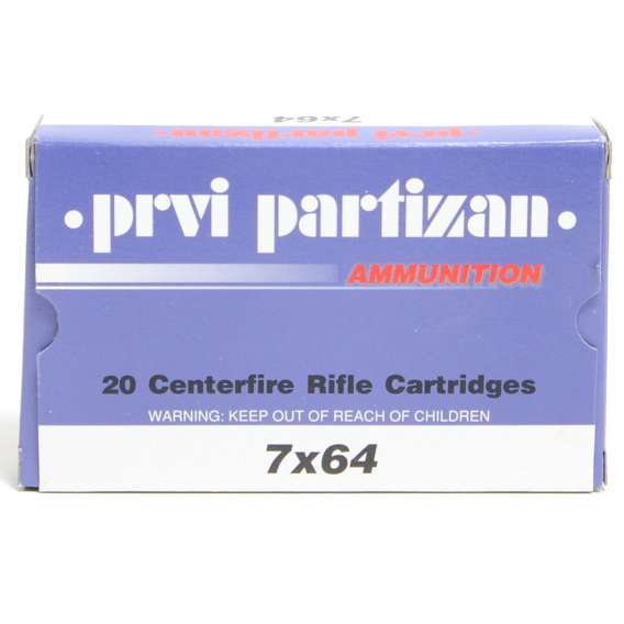 Prvi 7X64 Brenneke 140 Grain Pointed Soft Point Boat Tail Ammunition (20 Rounds)