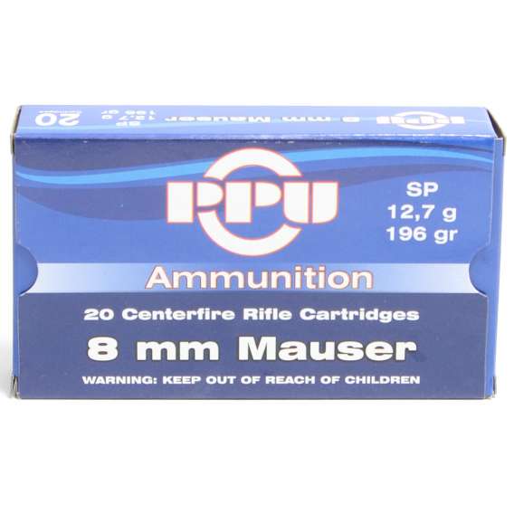 Prvi 8X57 Mauser 196 Grain Soft Point Ammunition (20 Rounds)