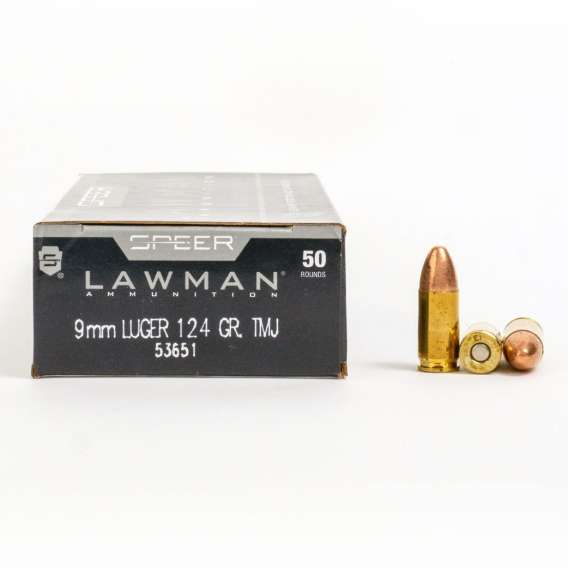 9mm – 124 gr TMJ – Speer Lawman (53651) – 1000 Rounds