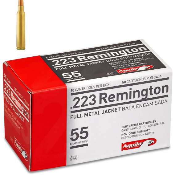 Aguila .223 Rem 55 Gr Brass FMJ (50 rnds)