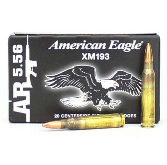 Federal 5.56 55 Gr. FMJ XM193 American Eagle 500 Rounds