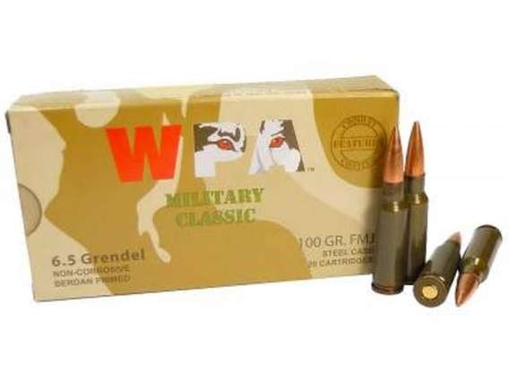 Wolf Military Classic, 6.5 Grendel, FMJ, 100 Grain, 240 Rounds