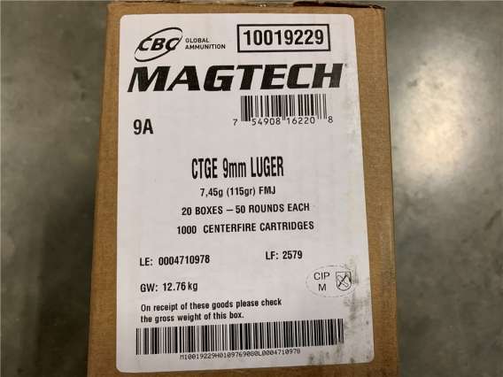 Magtech 9mm, 115gr FMJ (1000 Rnds) - Image 3